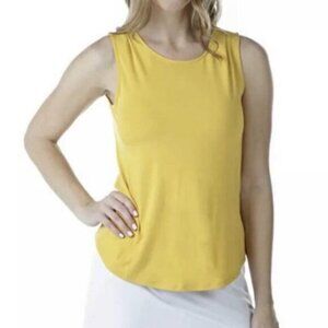 NEW LNBF Yellow Drawstring Back Tank Top- Size Large (bin 1Q)